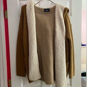 Zara Knit Brown Hooded Cardigan/Coat